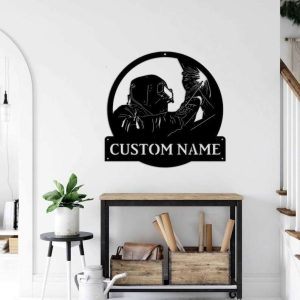 Personalized Welding Welder Blacksmith Wall Art Custom Metal Sign Home Office Room Decor 1