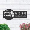 Personalized Western Cowboy Address Sign House Number Plaque Custom Metal Sign 1