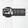 Personalized Western Cowboy Address Sign House Number Plaque Custom Metal Sign 3