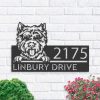 Personalized Westie Dog Cute Puppy Address Sign House Number Plaque Custom Metal Sign 1