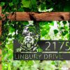Personalized Westie Dog Cute Puppy Address Sign House Number Plaque Custom Metal Sign 2