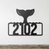 Personalized Whale Tale Address Sign Beach House Nautical Coastal Seaside Boat Parking House Number Plaque Custom Metal Sign 3