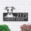 Personalized Whippet Dog Cute Puppy Address Sign House Number Plaque Custom Metal Sign 1