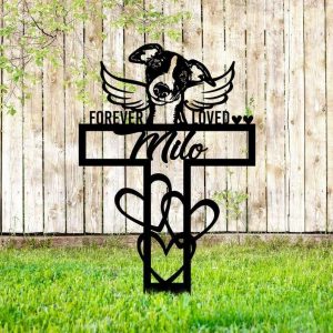 Personalized Whippet Memorial Sign Yard Stakes Pet Grave Marker Cemetery Decor Custom Metal Sign 1