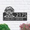 Personalized Wirehaired Pointing Griffon Dog Address Sign House Number Plaque Custom Metal Sign 1