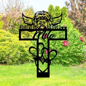 Personalized Wirehaired Pointing Griffon Memorial Sign Yard Stakes Pet Grave Marker Cemetery Decor Custom Metal Sign 3