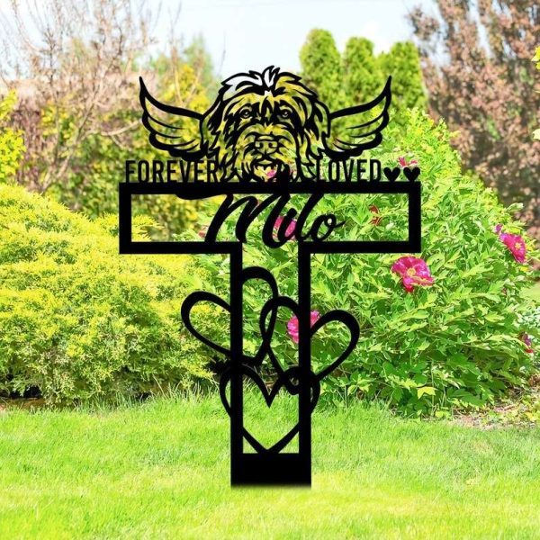 Personalized Wirehaired Pointing Griffon Memorial Sign Yard Stakes Pet Grave Marker Cemetery Decor Custom Metal Sign