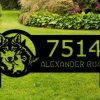 Personalized Wolf Couple Address Sign House Number Plaque Custom Metal Sign 2