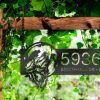 Personalized Wolf Howling on Full Moon Address Sign House Number Plaque Custom Metal Sign 2