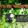 Personalized Yin Yang Cat Cute Kitten Pet Address Sign House Number Plaque Custom Metal Sign 2