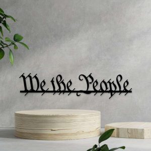 vPersonalized We The People Sign Independence Day Veteran Day Patriotic Decor Custom Metal Sign 4