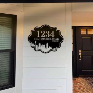 Personalized Address Sign House Number Plaque Custom Metal Sign 1
