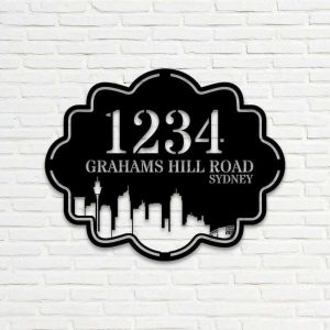 Personalized Address Sign House Number Plaque Custom Metal Sign