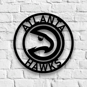 Personalized Atlanta Hawks Sign V3 NBA Basketball Wall Decor Gift for Fan Custom Metal Sign 1