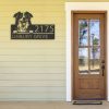 Personalized Australian Shepherd Dog Address Sign Cute Puppy House Number Plaque Custom Metal Sign 2