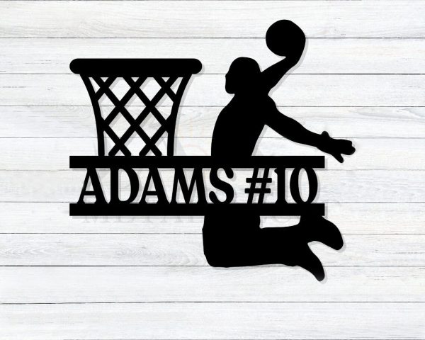 Personalized Basketball Player V1 NBA Basketball Wall Decor Gift for Fan Custom Metal Sign