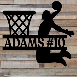 Personalized Basketball Player V1 NBA Basketball Wall Decor Gift for Fan Custom Metal Sign 2