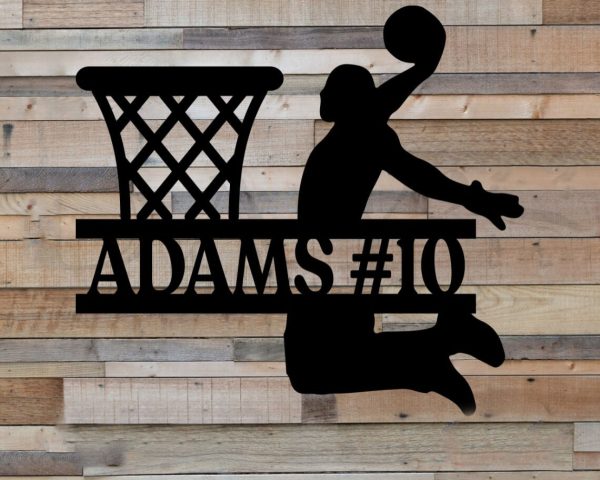 Personalized Basketball Player V1 NBA Basketball Wall Decor Gift for Fan Custom Metal Sign