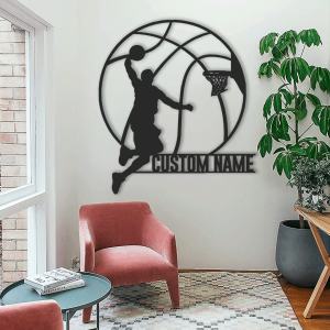 Personalized Basketball Player V10 NBA Basketball Wall Decor Gift for Fan Custom Metal Sign 2