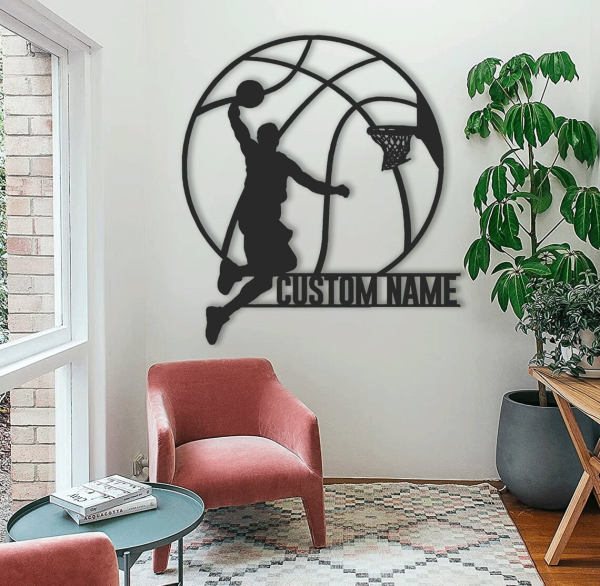 Personalized Basketball Player V10 NBA Basketball Wall Decor Gift for Fan Custom Metal Sign