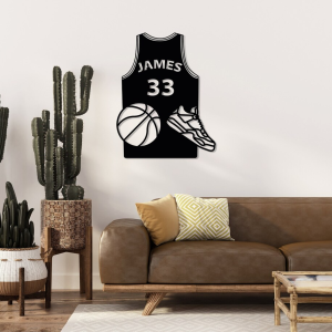 Personalized Basketball Player V2 NBA Basketball Wall Decor Gift for Fan Custom Metal Sign 1