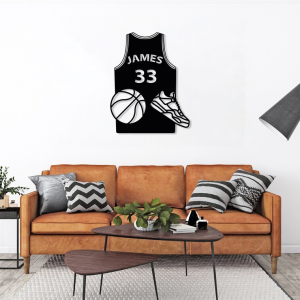 Personalized Basketball Player V2 NBA Basketball Wall Decor Gift for Fan Custom Metal Sign 3