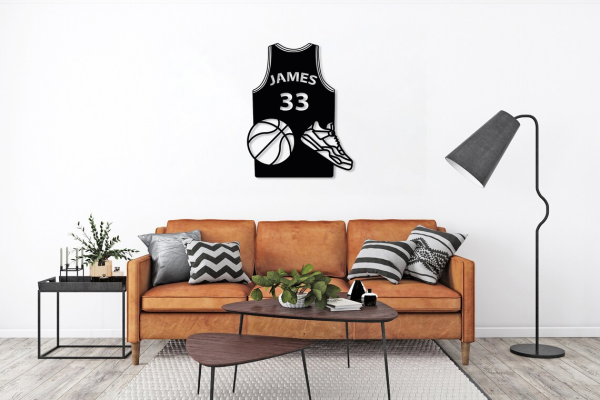 Personalized Basketball Player V2 NBA Basketball Wall Decor Gift for Fan Custom Metal Sign
