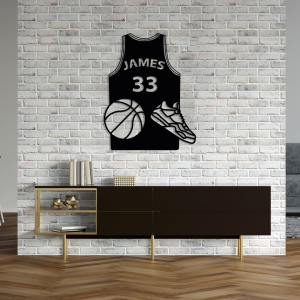 Personalized Basketball Player V2 NBA Basketball Wall Decor Gift for Fan Custom Metal Sign 4