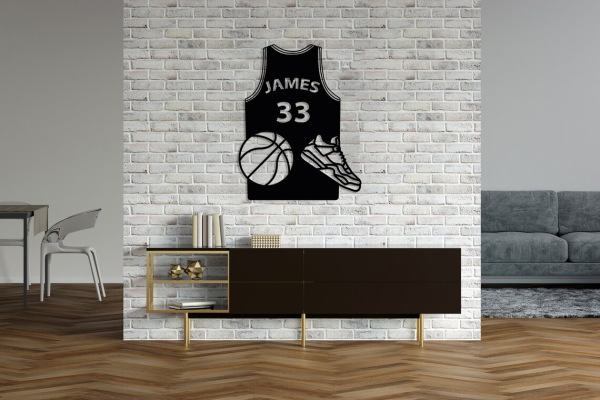 Personalized Basketball Player V2 NBA Basketball Wall Decor Gift for Fan Custom Metal Sign