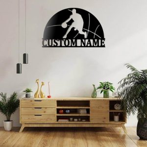 Personalized Basketball Player V3 NBA Basketball Wall Decor Gift for Fan Custom Metal Sign