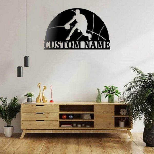 Personalized Basketball Player V3 NBA Basketball Wall Decor Gift for Fan Custom Metal Sign