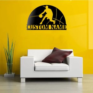 Personalized Basketball Player V3 NBA Basketball Wall Decor Gift for Fan Custom Metal Sign