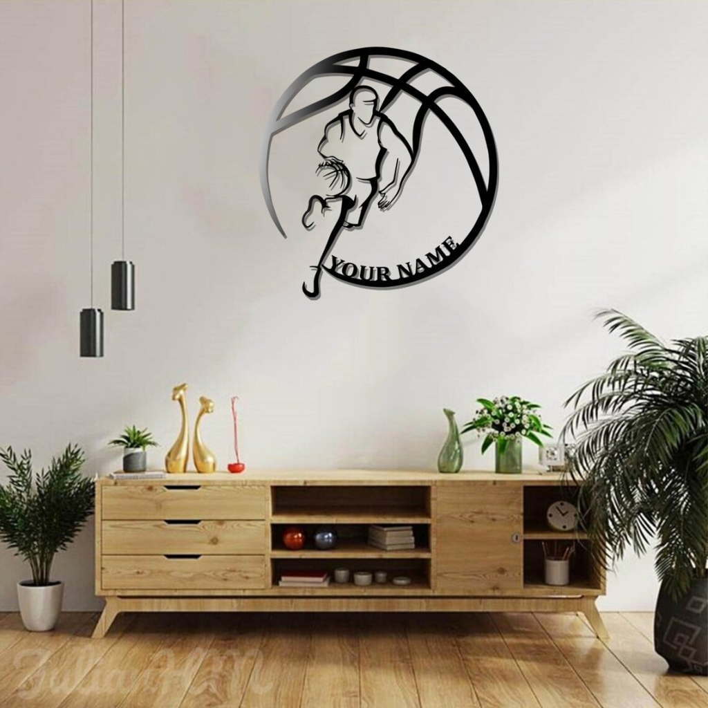 Personalized Basketball Player V6 NBA Basketball Wall Decor Gift for Fan Custom Metal Sign 2