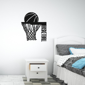 Personalized Basketball Sign NBA Basketball Wall Decor Gift for Fan Custom Metal Sign