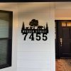 Personalized Bear Family Address Sign Bear Lover House Number Plaque Custom Metal Sign 1