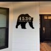 Personalized Bear Lovers Address Sign Bear House Number Plaque Custom Metal Sign 3 1