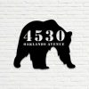 Personalized Bear Lovers Address Sign Bear House Number Plaque Custom Metal Sign 4 1