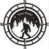 Personalized Bigfoot Compass Camping Lover Funny Camper Decor Get Lost Custom Metal Sign 1 1
