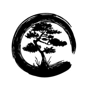 Personalized Bonsai Tree Enso Circle Yoga Studio Home Decor Custom Metal Sign 4