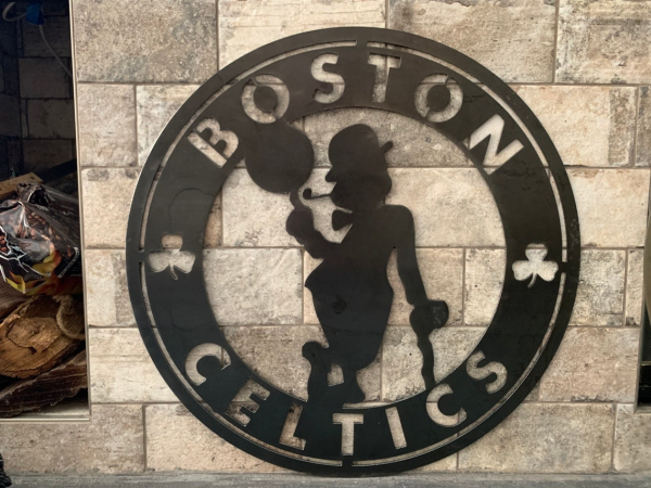 Personalized Boston Celtics Logo Sign NBA Basketball Wall Decor Gift for Fan Custom Metal Sign