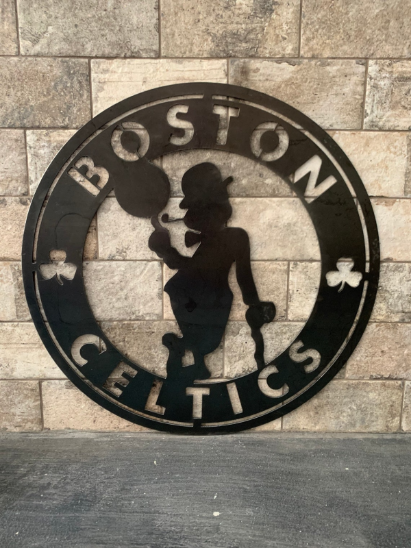 Personalized Boston Celtics Logo Sign NBA Basketball Wall Decor Gift for Fan Custom Metal Sign