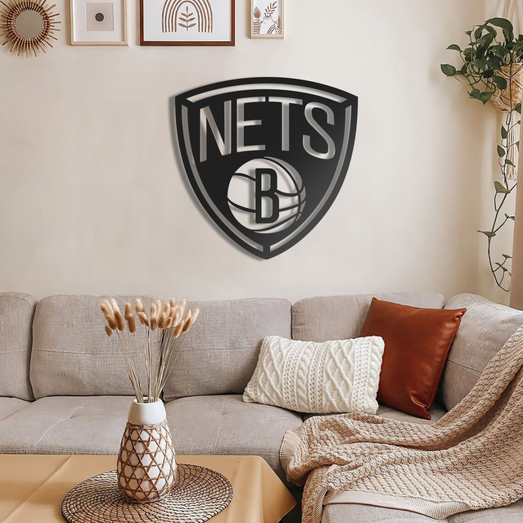 Personalized Brooklyn Nets Sign NBA Basketball Wall Decor Gift for Fan Custom Metal Sign 1