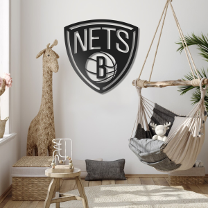 Personalized Brooklyn Nets Sign NBA Basketball Wall Decor Gift for Fan Custom Metal Sign 3