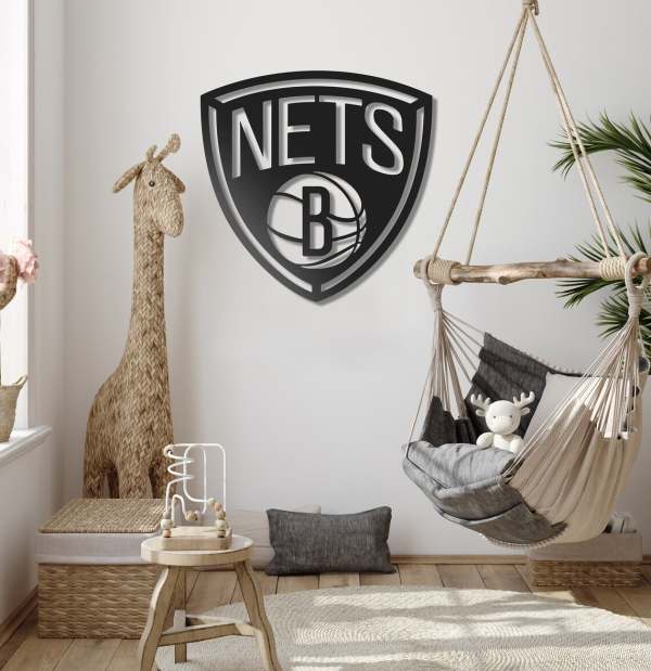 Personalized Brooklyn Nets Sign NBA Basketball Wall Decor Gift for Fan Custom Metal Sign