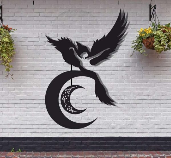 Personalized Celestial Lady Phoenix Yoga Studio Home Decor Custom Metal Sign