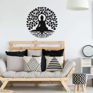 Personalized Chakra Buddha Yoga Studio Home Decor Custom Metal Sign