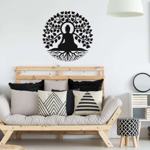 Personalized Chakra Buddha Yoga Studio Home Decor Custom Metal Sign 2