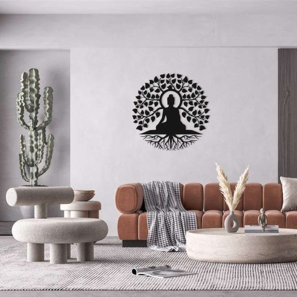 Personalized Chakra Buddha Yoga Studio Home Decor Custom Metal Sign