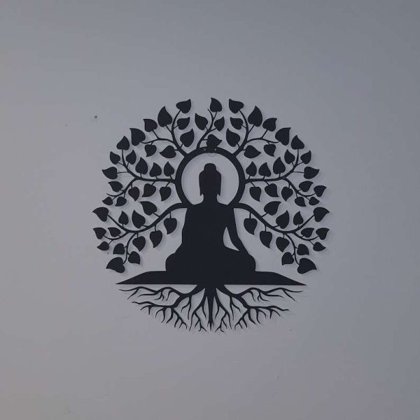 Personalized Chakra Buddha Yoga Studio Home Decor Custom Metal Sign 4