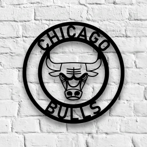 Personalized Chicago Bulls Sign V2 NBA Basketball Wall Decor Gift for Fan Custom Metal Sign